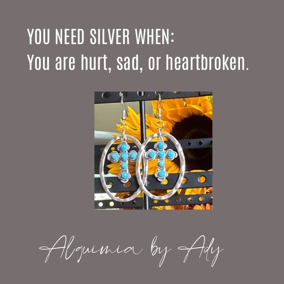 Big silver drops statement chunky stud earrings oversized - Picture 2 of 4